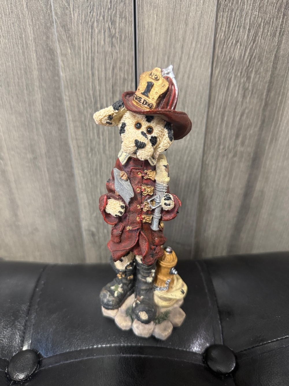 Vintage Boyds Bears Firefighter Sparky McPlug Dalmatian Dog Figurine Folkstone